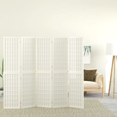 vidaXL White 200x170cm Japanese Style Shoji Room Divider vidaXL White 200x170cm Japanese Style Shoji Room Divider