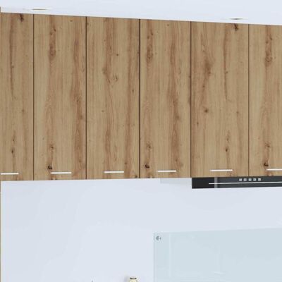 Hanging Cabinet with Door Artisan Oak and White 30 x 31 x 80 cm vidaXL Hanging Cabinet with Door Artisan Oak and White 30 x 31 x 80 cm vidaXL