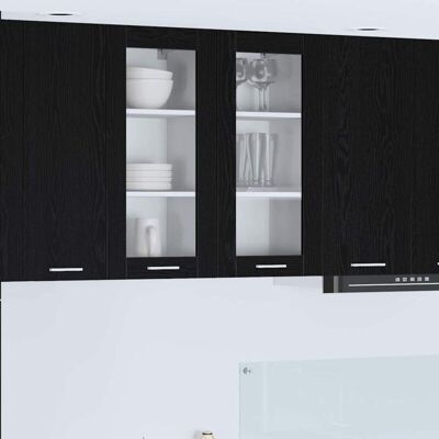 Hanging Cabinet Black Oak 40 x 31 x 80 cm Engineered Wood vidaXL Hanging Cabinet Black Oak 40 x 31 x 80 cm Engineered Wood vidaXL
