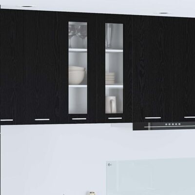 Hanging Cabinet Black Oak 60 x 31 x 80 cm Engineered Wood vidaXL Hanging Cabinet Black Oak 60 x 31 x 80 cm Engineered Wood vidaXL