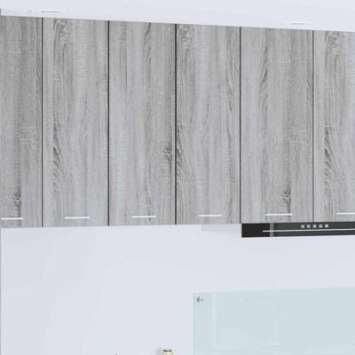 Hanging Cabinet with Door Grey Sonoma and White 30 x 31 x 80 cm vidaXL Hanging Cabinet with Door Grey Sonoma and White 30 x 31 x 80 cm vidaXL