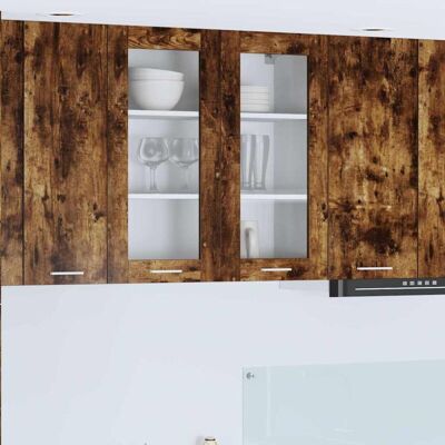 Hanging Cabinet Smoked Oak 80 x 31 x 80 cm Engineered Wood vidaXL Hanging Cabinet Smoked Oak 80 x 31 x 80 cm Engineered Wood vidaXL