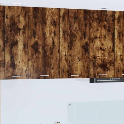 Hanging Cabinet Riga Smoked Oak 80 x 31 x 80 cm Engineered Wood vidaXL Hanging Cabinet Riga Smoked Oak 80 x 31 x 80 cm Engineered Wood vidaXL