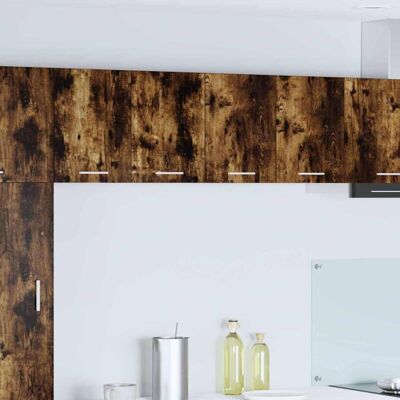 Hanging Cabinet with Door Smoked Oak and White 60 x 31 x 40 cm vidaXL Hanging Cabinet with Door Smoked Oak and White 60 x 31 x 40 cm vidaXL