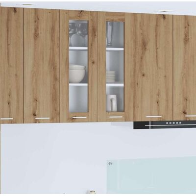 Hanging Cabinet with Storage Riga Artisan Oak 60 x 31 x 80 cm vidaXL Hanging Cabinet with Storage Riga Artisan Oak 60 x 31 x 80 cm vidaXL