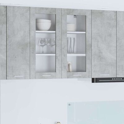 Hanging Cabinet Concrete Grey 80 x 31 x 80 cm Engineered Wood vidaXL Hanging Cabinet Concrete Grey 80 x 31 x 80 cm Engineered Wood vidaXL