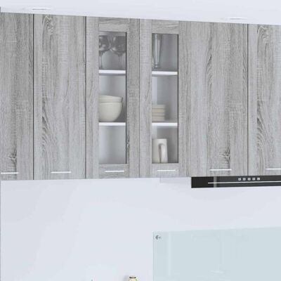 Hanging Cabinet Grey Sonoma 60 x 31 x 80 cm Engineered Wood vidaXL Hanging Cabinet Grey Sonoma 60 x 31 x 80 cm Engineered Wood vidaXL