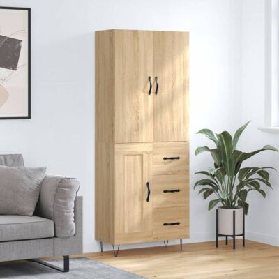 vidaXL Sonoma Oak Highboard - Storage Cabinet - 69.5x34x180 cm vidaXL Sonoma Oak Highboard - Storage Cabinet - 69.5x34x180 cm