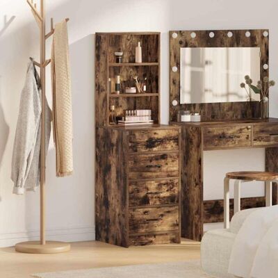 vidaXL Highboard - Smoked Oak - Modern Storage Furniture vidaXL Highboard - Smoked Oak - Modern Storage Furniture