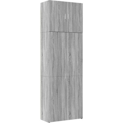 vidaXL Highboard Grey Sonoma 80x42.5x249 cm Engineered Wood - Sideboard vidaXL Highboard Grey Sonoma 80x42.5x249 cm Engineered Wood - Sideboard