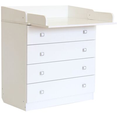 Kidsaw Kudl Kids 4 Drawer Changing Unit - White Kidsaw Kudl Kids 4 Drawer Changing Unit - White