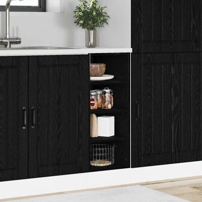 Kitchen Base Cabinet with Shelf Black oak 30 x 44.5 x 81.5 cm vidaXL Kitchen Base Cabinet with Shelf Black oak 30 x 44.5 x 81.5 cm vidaXL