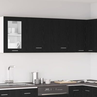 vidaXL Kitchen Cabinet Set - Modern, Black Oak Look, 50x31x60cm - Kitchen Cabinet Set vidaXL Kitchen Cabinet Set - Modern, Black Oak Look, 50x31x60cm - Kitchen Cabinet Set