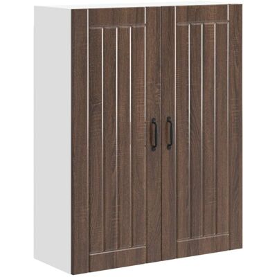 Kitchen Wall Cabinet with Door Lucca Brown Oak 80 x 31 x 100 cm vidaXL Kitchen Wall Cabinet with Door Lucca Brown Oak 80 x 31 x 100 cm vidaXL