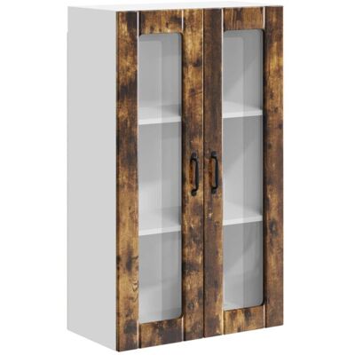 Kitchen Wall Cabinet Lucca Smoked Oak 60 x 31 x 100 cm vidaXL Kitchen Wall Cabinet Lucca Smoked Oak 60 x 31 x 100 cm vidaXL