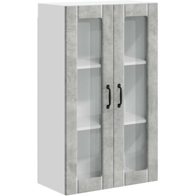 Kitchen Wall Cabinet Lucca Concrete Grey 60 x 31 x 100 cm vidaXL Kitchen Wall Cabinet Lucca Concrete Grey 60 x 31 x 100 cm vidaXL