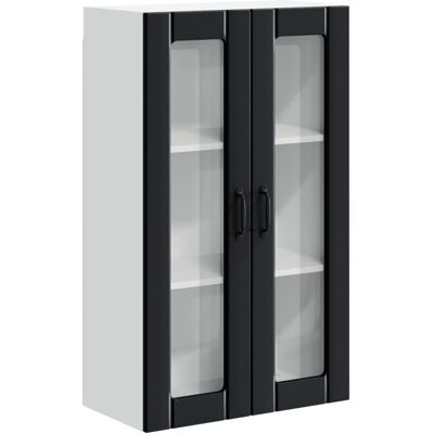 Kitchen Wall Cabinet Wall-mounted Lucca Black 60 x 31 x 100 cm vidaXL Kitchen Wall Cabinet Wall-mounted Lucca Black 60 x 31 x 100 cm vidaXL