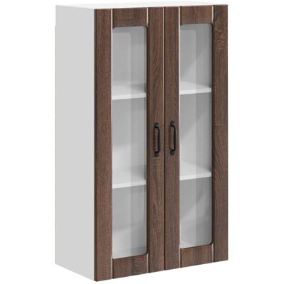 Kitchen Wall Cabinet with Door Lucca Brown Oak 60 x 31 x 100 cm vidaXL Kitchen Wall Cabinet with Door Lucca Brown Oak 60 x 31 x 100 cm vidaXL