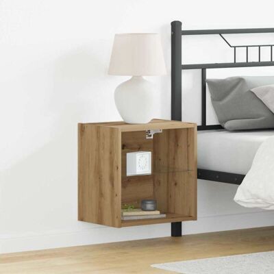 vidaXL Artisan Eiche Particleboard Glass Rectangular Cabinet Set - Storage Solution vidaXL Artisan Eiche Particleboard Glass Rectangular Cabinet Set - Storage Solution