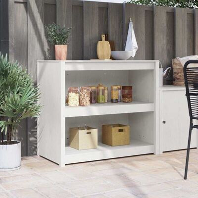 Vidaxl - Kitchen Cabinet White 106 x 55 x 92 cm Solid Pine wood Vidaxl - Kitchen Cabinet White 106 x 55 x 92 cm Solid Pine wood
