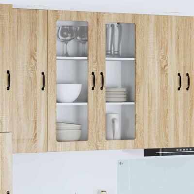 Kitchen Cabinet with Storage Kalmar Sonoma Oak 80 x 31 x 100 cm vidaXL Kitchen Cabinet with Storage Kalmar Sonoma Oak 80 x 31 x 100 cm vidaXL