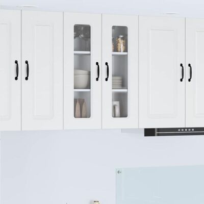Kitchen Cabinet Kalmar High Gloss White 60 x 31 x 80 cm vidaXL Kitchen Cabinet Kalmar High Gloss White 60 x 31 x 80 cm vidaXL