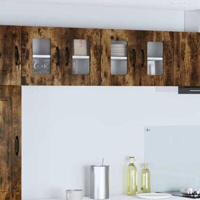 Kitchen Cabinet with Storage Kalmar Smoked Oak 60 x 31 x 40 cm vidaXL Kitchen Cabinet with Storage Kalmar Smoked Oak 60 x 31 x 40 cm vidaXL