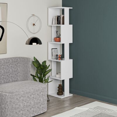 Piri Megapap - White - 35x30x161 cm - Bookshelf Piri Megapap - White - 35x30x161 cm - Bookshelf