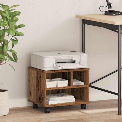 VidaXL Rustic Wooden Printer Stand - 41x32x33.5 cm VidaXL Rustic Wooden Printer Stand - 41x32x33.5 cm