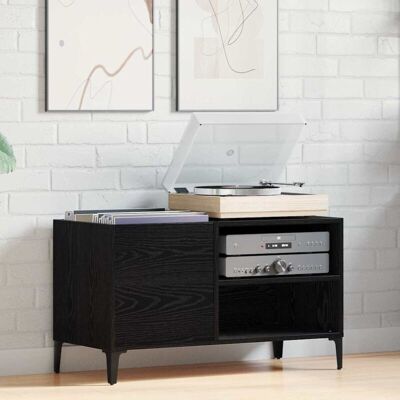 vidaXL Black Oak Storage Cabinet - Storage Cabinet vidaXL Black Oak Storage Cabinet - Storage Cabinet