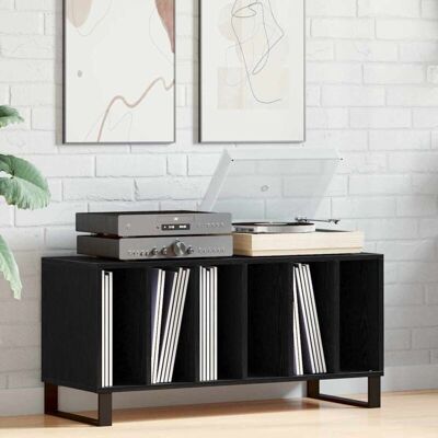 vidaXL Media Storage Cabinet - 100 DVDs - Black - Modern Design vidaXL Media Storage Cabinet - 100 DVDs - Black - Modern Design