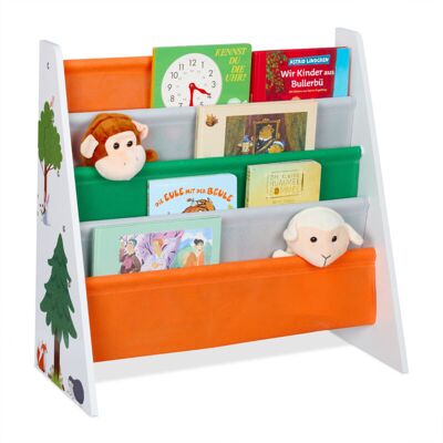 Relaxdays Kids Book Shelf - Animal Prints & Colorful Compartments - Book Shelf Relaxdays Kids Book Shelf - Animal Prints & Colorful Compartments - Book Shelf