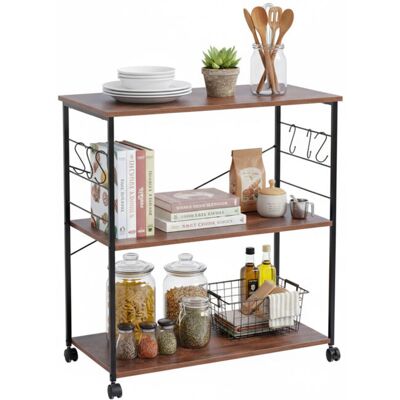 Relaxdays - 4052025848224 - 3 shelves - 4 wheels - kitchen cart Relaxdays - 4052025848224 - 3 shelves - 4 wheels - kitchen cart