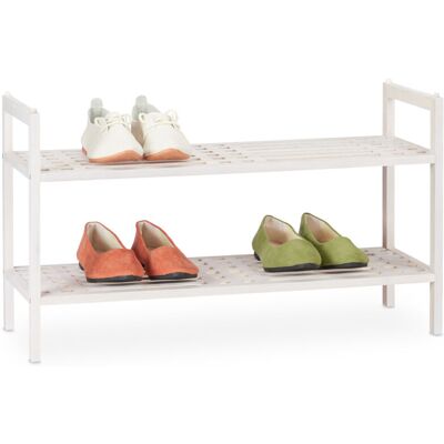 Relaxdays Walnut Shoe Rack Set - Stackable, Holds 6 Pairs Relaxdays Walnut Shoe Rack Set - Stackable, Holds 6 Pairs