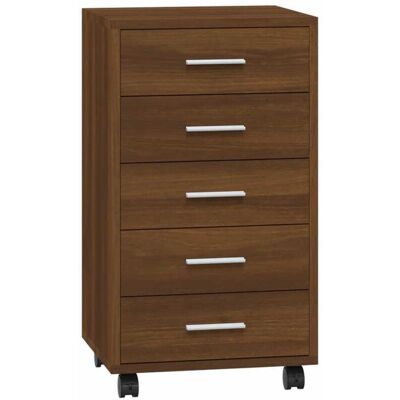 vidaXL Brown oak Office Storage Organizer - Office Storage vidaXL Brown oak Office Storage Organizer - Office Storage