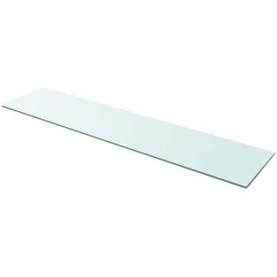 vidaXL Glass Shelf 110x25 cm - Transparent Shelf Panel vidaXL Glass Shelf 110x25 cm - Transparent Shelf Panel