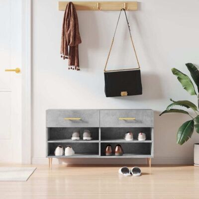 vidaXL Concrete Grey Shoe Bench - Shoe Storage & Rack vidaXL Concrete Grey Shoe Bench - Shoe Storage & Rack
