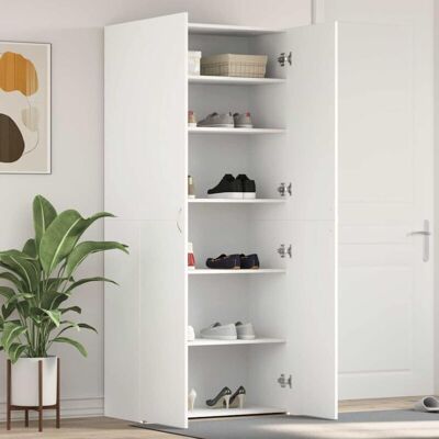 Vidaxl White Shoe Cabinet 80x35.5x180 cm - Shoe Cabinet Vidaxl White Shoe Cabinet 80x35.5x180 cm - Shoe Cabinet