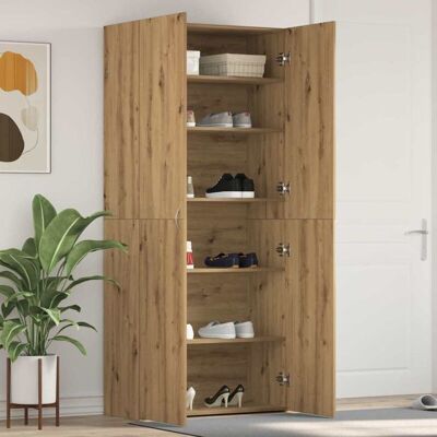 Armoire à chaussures Chêne artisanal 80x35,5x180 cm - Shoe Cabinet Armoire à chaussures Chêne artisanal 80x35,5x180 cm - Shoe Cabinet