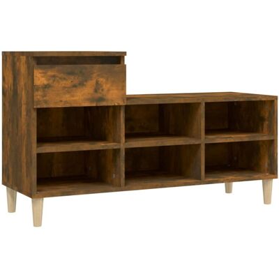 vidaXL Smoked Oak Shoe Rack 102x36x60 cm - Shoe Storage vidaXL Smoked Oak Shoe Rack 102x36x60 cm - Shoe Storage