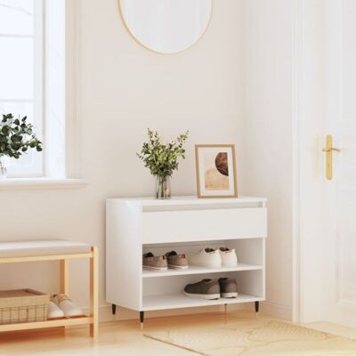 vidaXL White Shoe Cabinet - 70x36x60 cm - Shoe Storage Furniture vidaXL White Shoe Cabinet - 70x36x60 cm - Shoe Storage Furniture