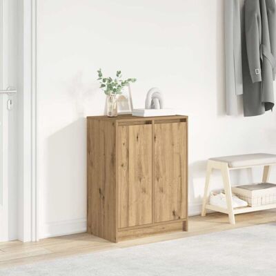 Shoe Cabinet Artisan Oak 57x34x76 cm Engineered Wood vidaXL Shoe Cabinet Artisan Oak 57x34x76 cm Engineered Wood vidaXL