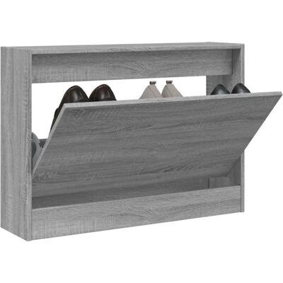 Shoe Cabinet Grey Sonoma 80x21x57 cm Engineered Wood Vidaxl Shoe Cabinet Grey Sonoma 80x21x57 cm Engineered Wood Vidaxl