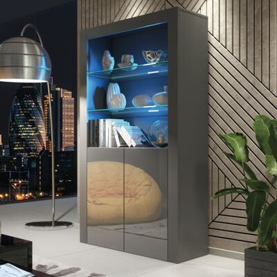Creative Labs Display Cabinet - Dark Grey - 170cm Height Creative Labs Display Cabinet - Dark Grey - 170cm Height