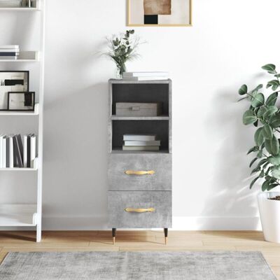 Sideboard Concrete Grey 34.5x34x90 cm Engineered Wood Vidaxl Sideboard Concrete Grey 34.5x34x90 cm Engineered Wood Vidaxl
