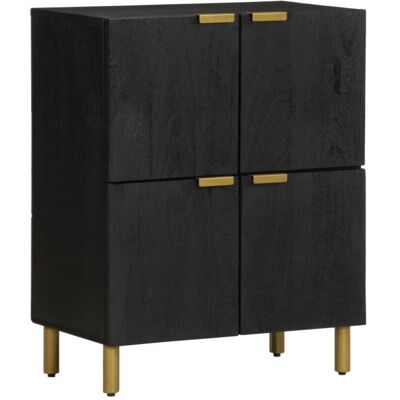 vidaXL Sideboard Black 60x33x75cm Engineered Wood - Sideboard vidaXL Sideboard Black 60x33x75cm Engineered Wood - Sideboard