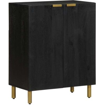 vidaXL Sideboard Black 60x33x75 cm Engineered Wood - Sideboard vidaXL Sideboard Black 60x33x75 cm Engineered Wood - Sideboard