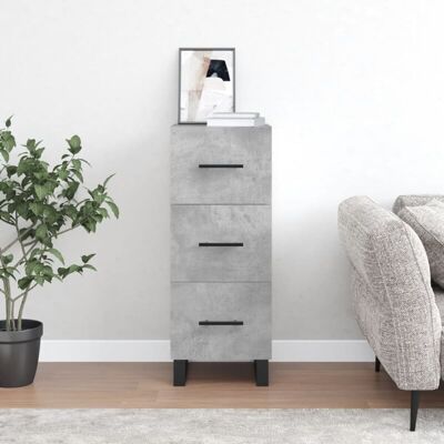 vidaXL Concrete Grey Sideboard - Storage Side Cabinet - 34.5x34x90 cm vidaXL Concrete Grey Sideboard - Storage Side Cabinet - 34.5x34x90 cm