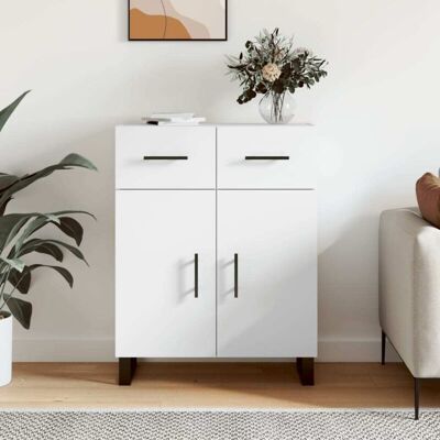 vidaXL White 69.5x34x90 cm Engineered Wood Sideboard - Storage Cabinet vidaXL White 69.5x34x90 cm Engineered Wood Sideboard - Storage Cabinet