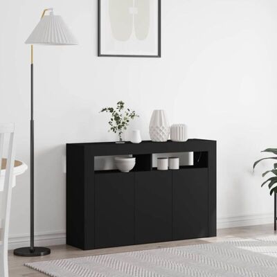 vidaXL Black Modern Engineering Wood Buffet - Buffet vidaXL Black Modern Engineering Wood Buffet - Buffet
